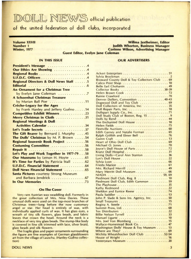 Winter 1977 Table of Contents